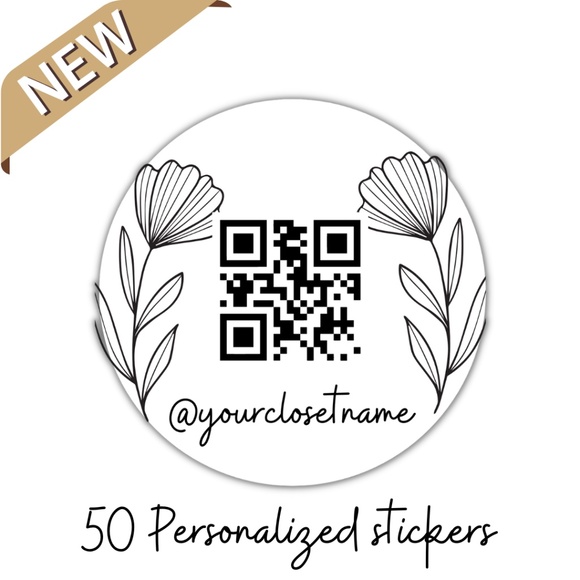 Ship In Style Office Minimal Personalized Qr Code Poshmark Stickers